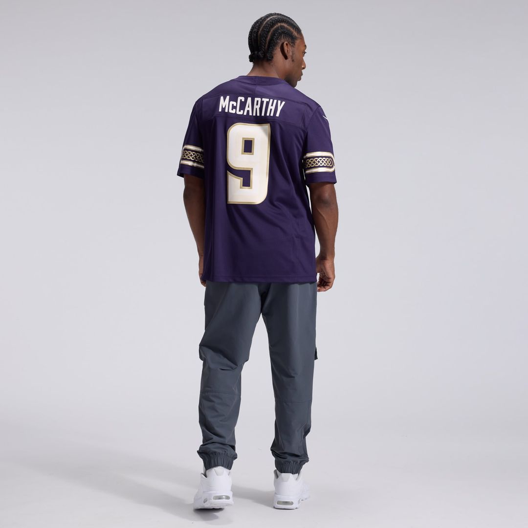 J.J. McCarthy Minnesota Vikings Nike Purple 2026 Rivalries Collection Stitched Limited Jersey