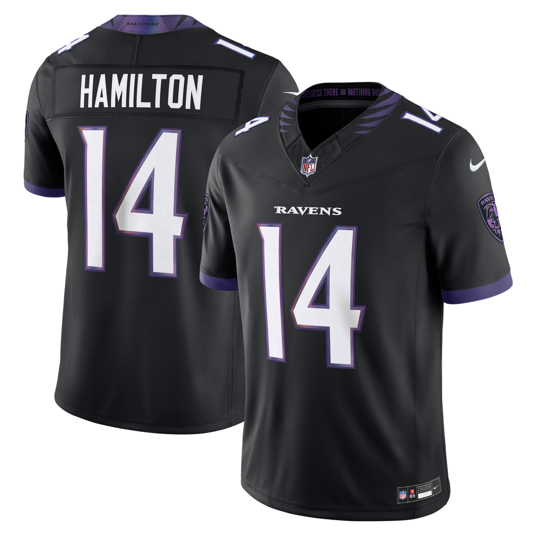 Kyle Hamilton Baltimore Ravens Nike Black Alternate Vapor F.U.S.E. Stitched Limited Jersey