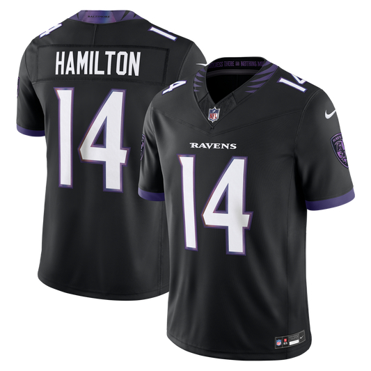 Kyle Hamilton Baltimore Ravens Nike Black Alternate Vapor F.U.S.E. Stitched Limited Jersey