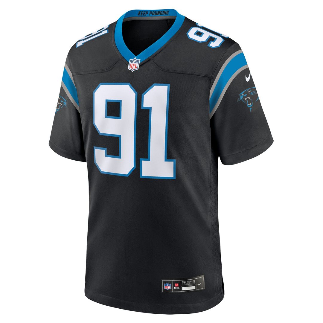 Patrick Jones II Carolina Panthers Nike Black Team Game Jersey