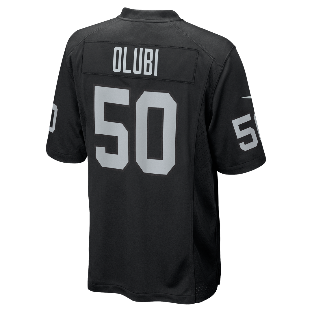 Segun Olubi Las Vegas Raiders Nike Black Team Game Jersey