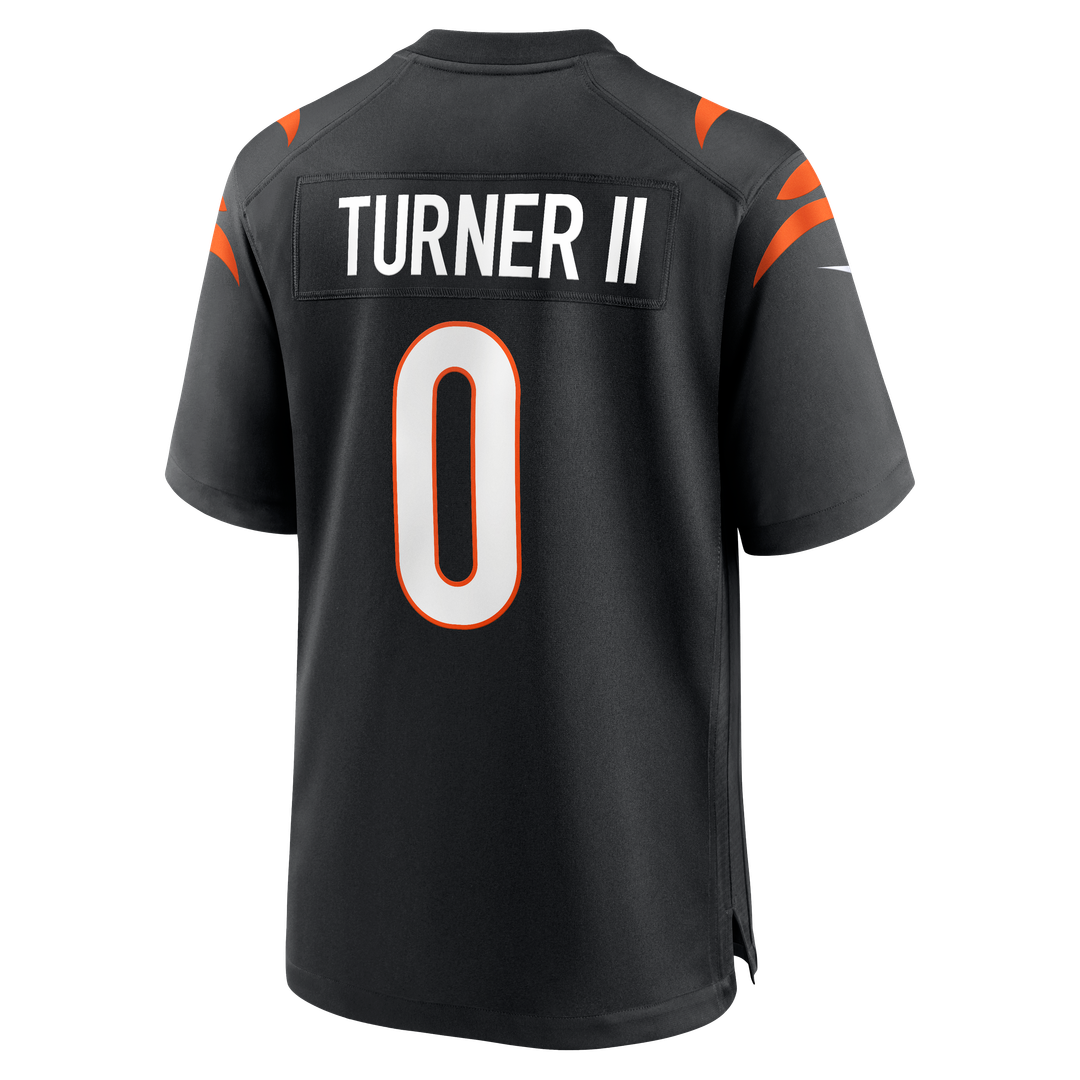 DJ Turner II Cincinnati Bengals Nike Black Team Game Jersey