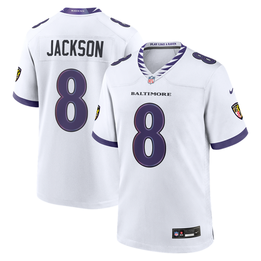 Lamar Jackson Baltimore Ravens Nike White Game Jersey