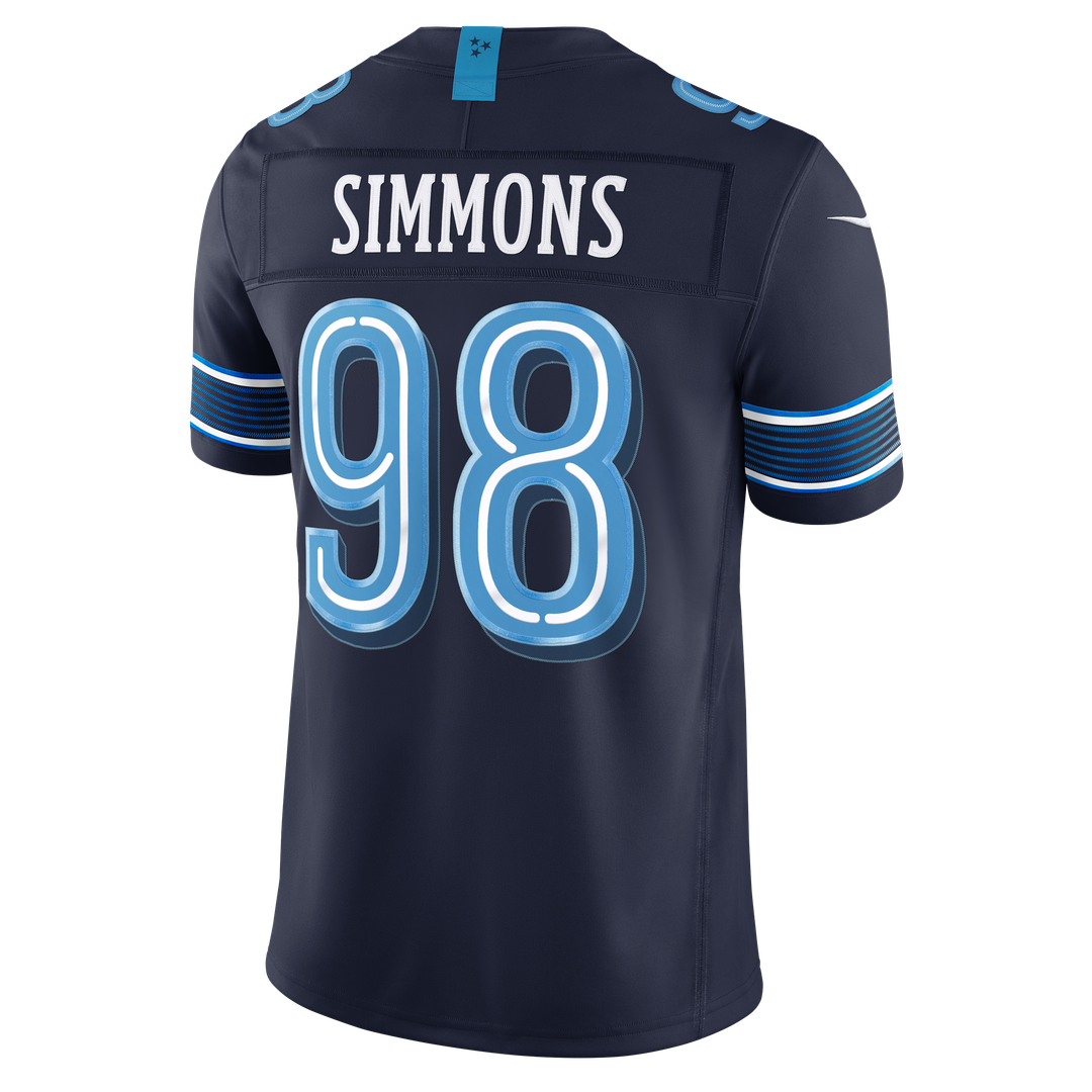 Jeffery Simmons Tennessee Titans Nike Navy 2026 Rivalries Collection Stitched Limited Jersey