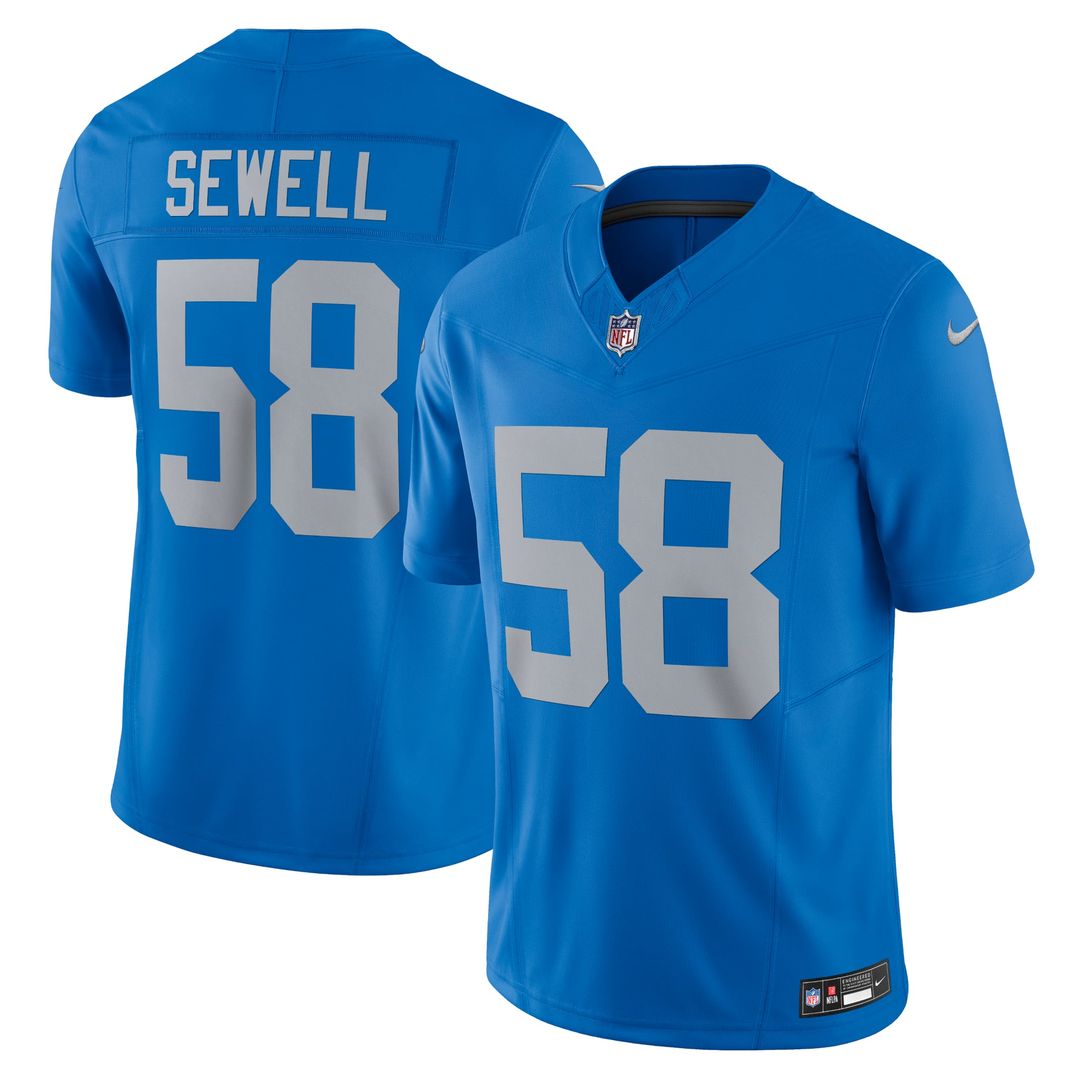 Penei Sewell Detroit Lions Nike Blue Vapor F.U.S.E. Alternate Limited Jersey