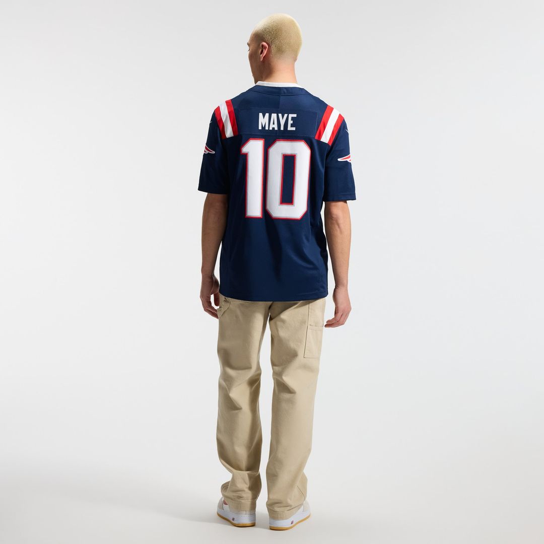 Drake Maye New England Patriots Nike Navy Team Vapor F.U.S.E. Stitched Limited Jersey