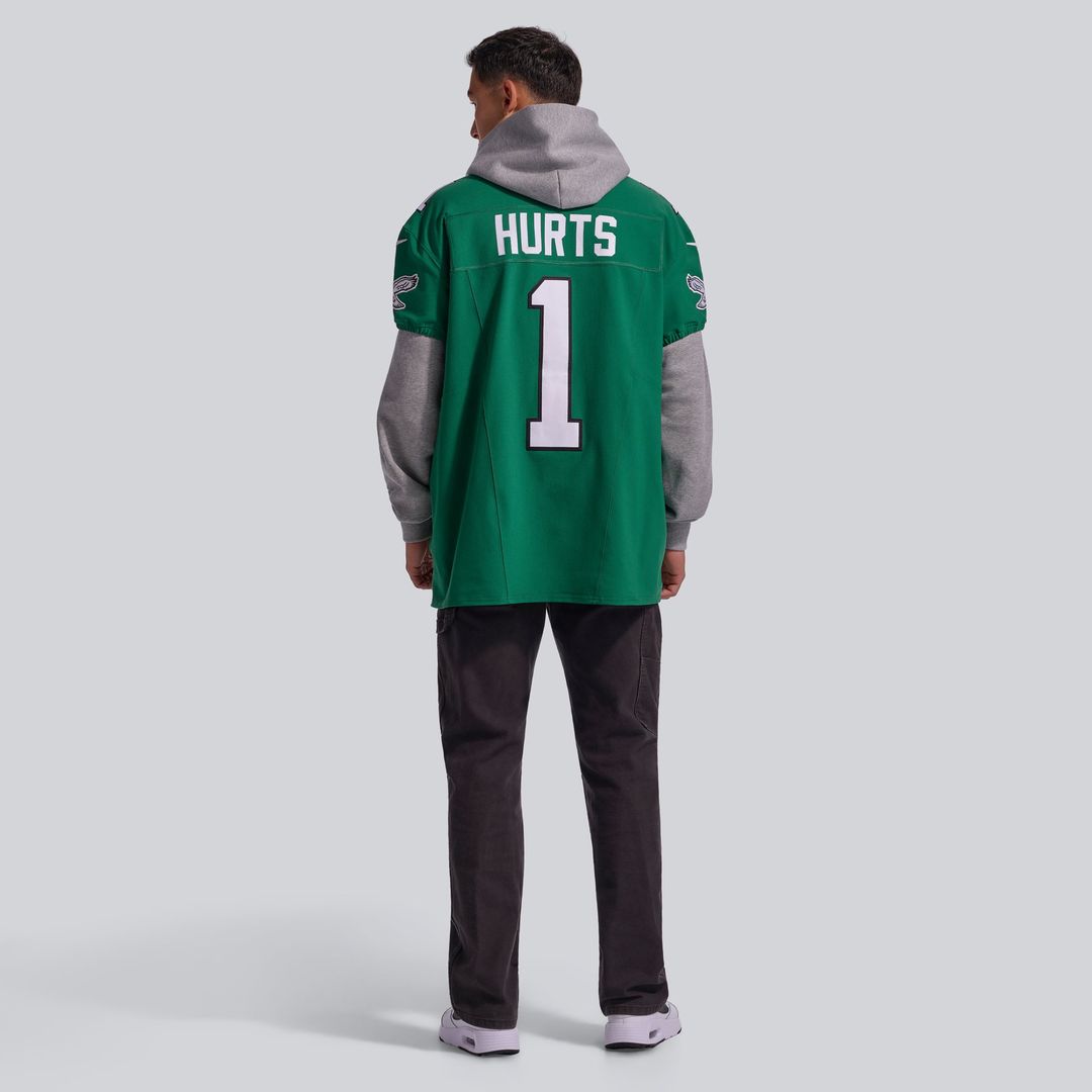 Jalen Hurts Philadelphia Eagles Nike Kelly Green Alternate Vapor F.U.S.E. Elite Jersey