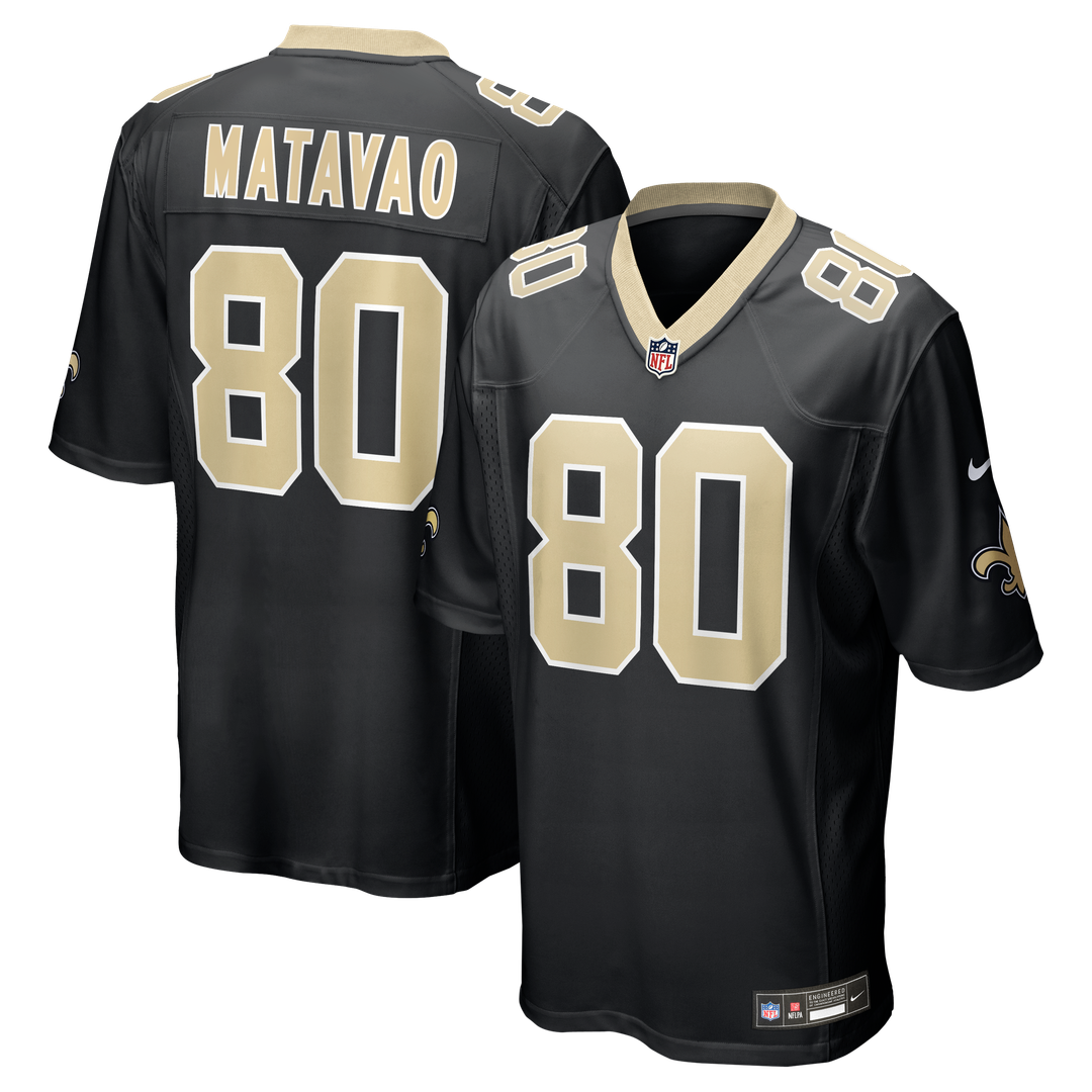 Moliki Matavao New Orleans Saints Nike Black Team Game Jersey