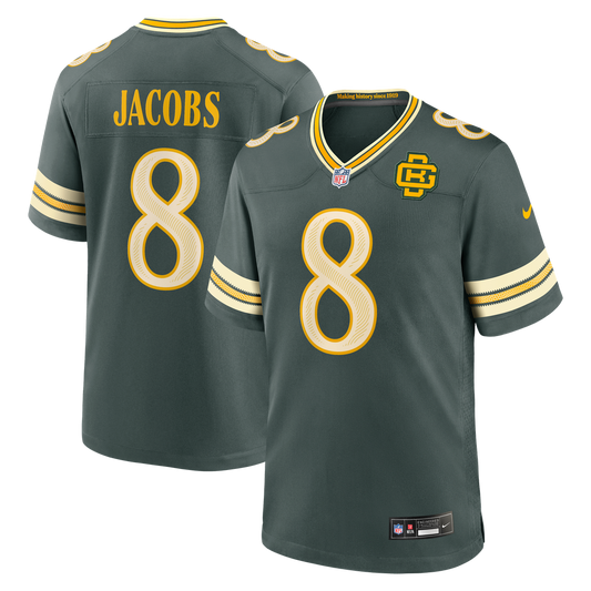 Josh Jacobs Green Bay Packers Nike Green 2026 Rivalries Collection Game Jersey