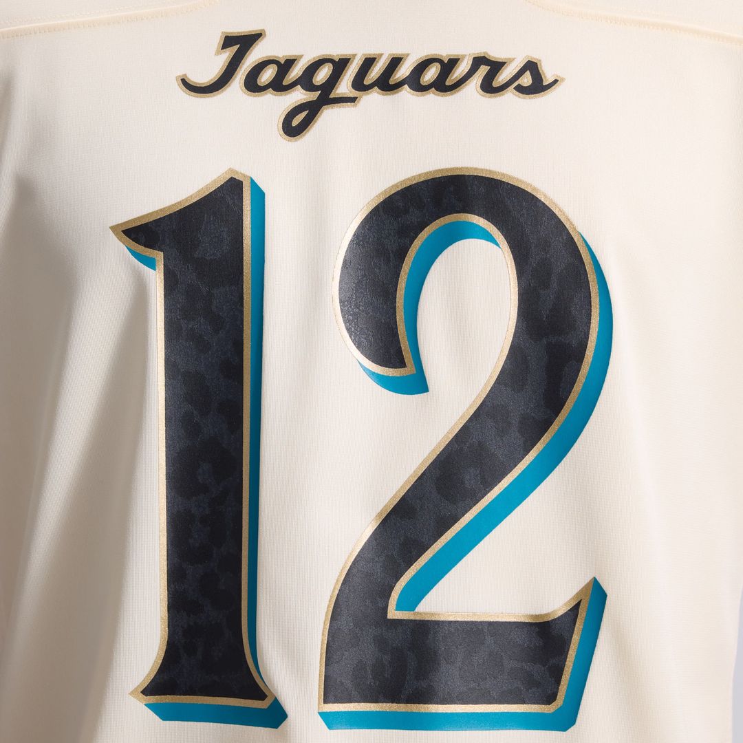 Travis Hunter Jacksonville Jaguars Nike Natural 2026 Rivalries Collection Game Jersey