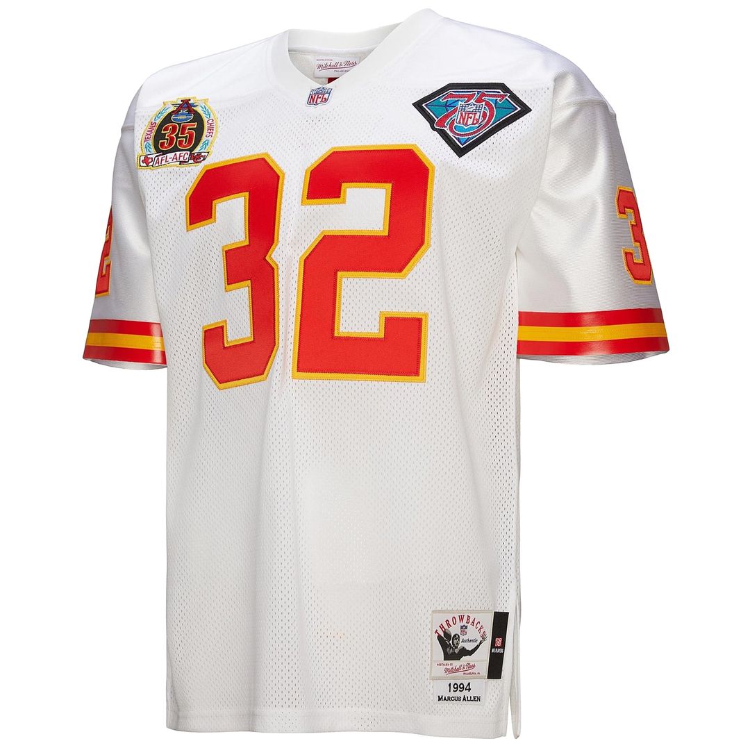 Marcus Allen Kansas City Chiefs 1994 Mitchell & Ness White Authentic Throwback Retired Player Jersey