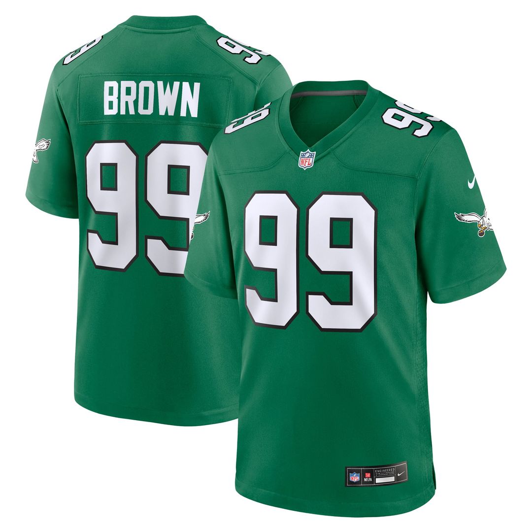 Jerome Brown Philadelphia Eagles Nike Kelly Green Retired Player Alternate Game Jersey