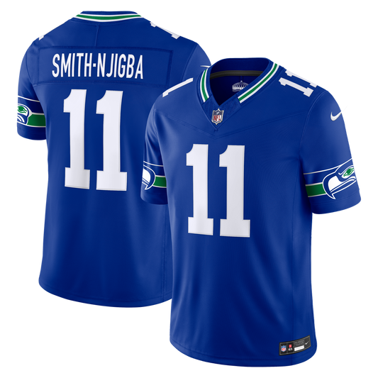 Jaxon Smith-Njigba Seattle Seahawks Nike Royal Alternate Vapor F.U.S.E. Stitched Limited Jersey