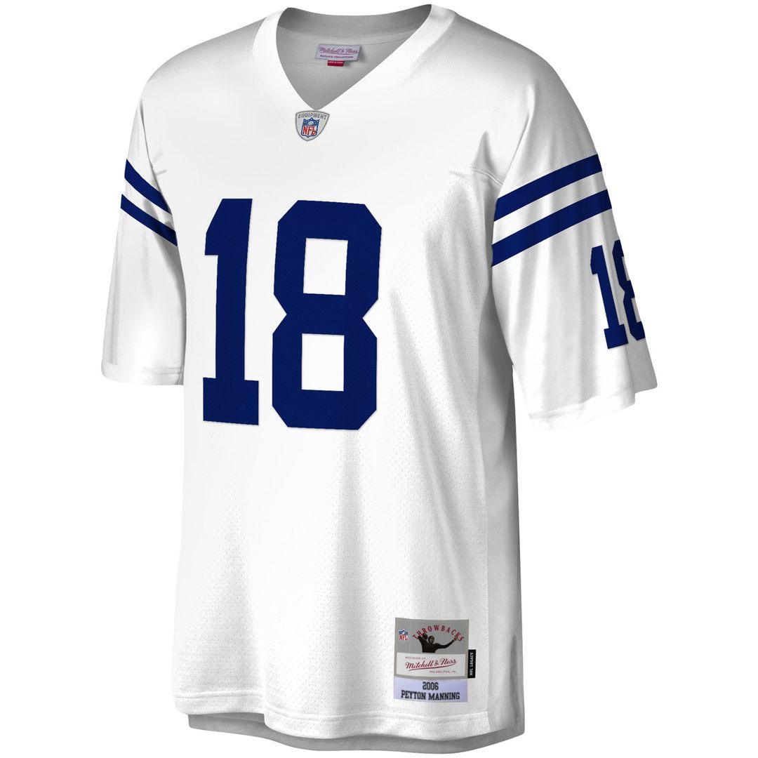 Peyton Manning Indianapolis Colts Mitchell & Ness White Legacy Replica Jersey