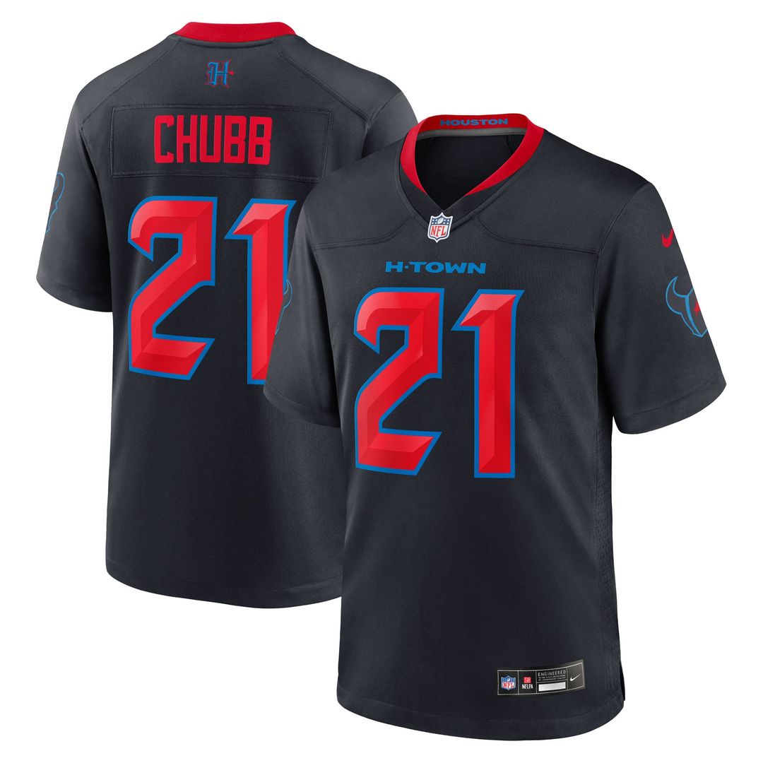 Nick Chubb Houston Texans Nike Navy Alternate 2 Game Jersey