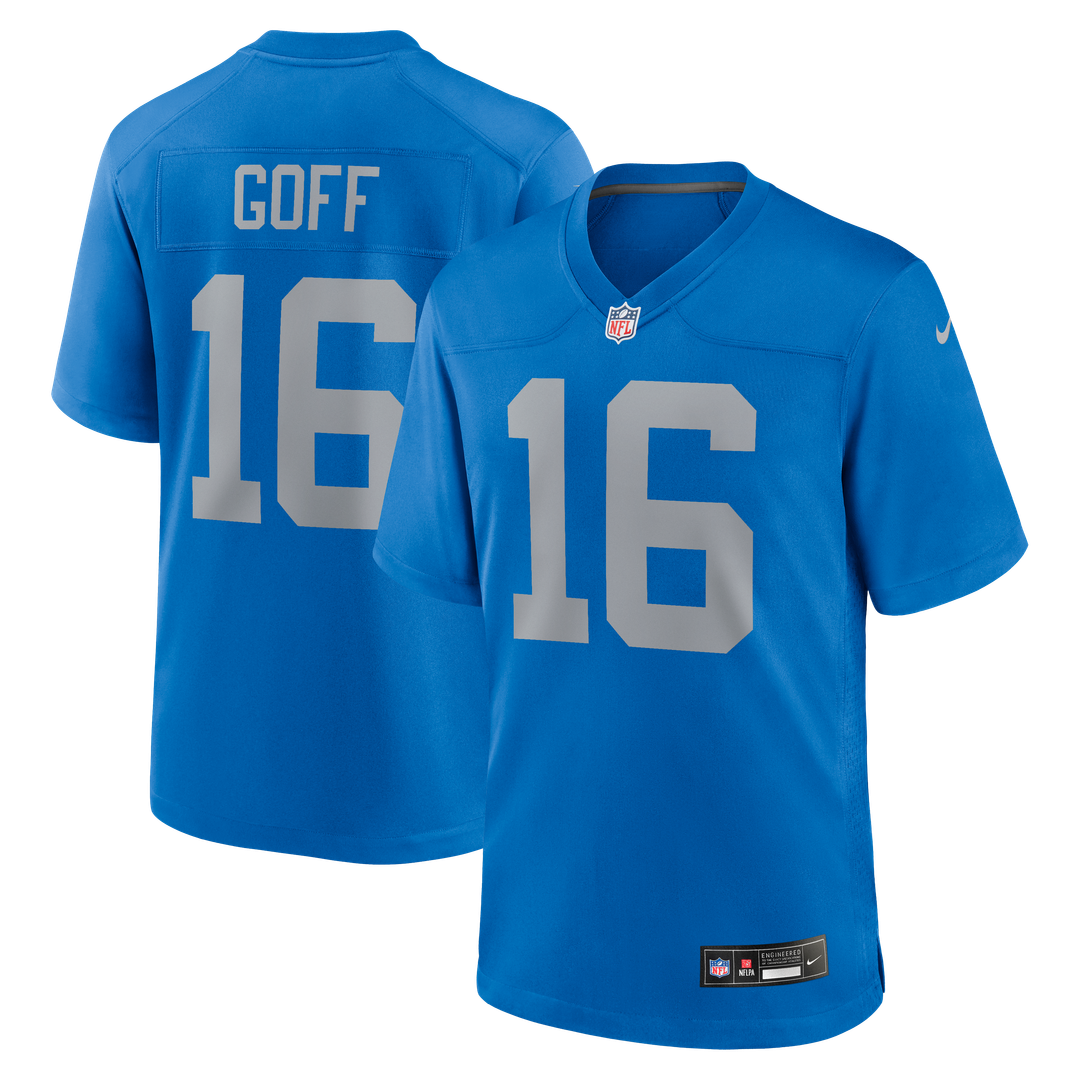 Jared Goff Detroit Lions Nike Blue Alternate Game Jersey