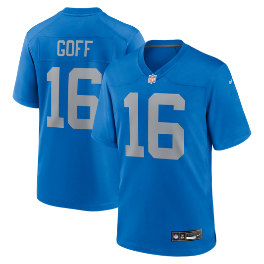 Jared Goff Detroit Lions Nike Blue Alternate Game Jersey