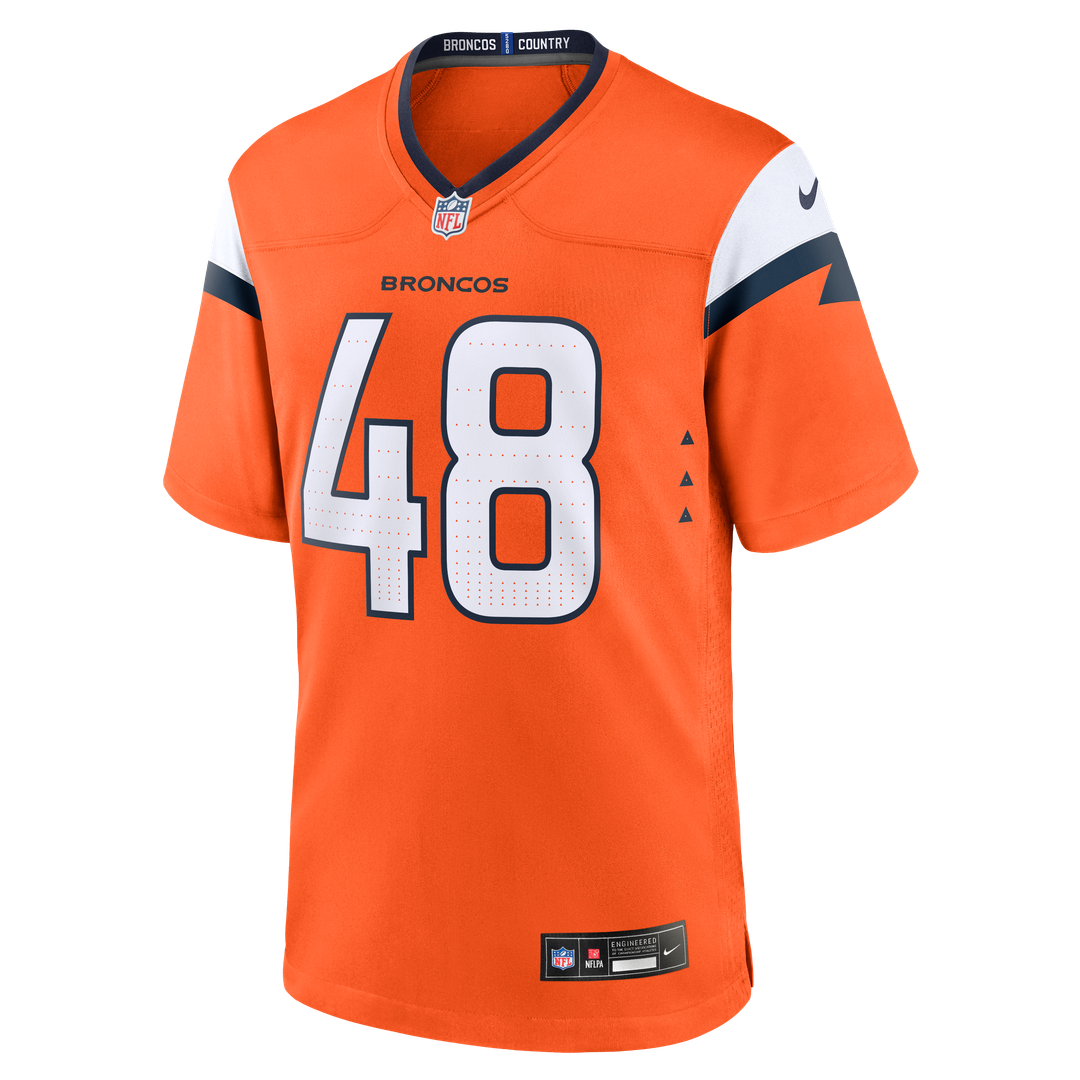 Mitchell Fraboni Denver Broncos Nike Orange Team Game Jersey