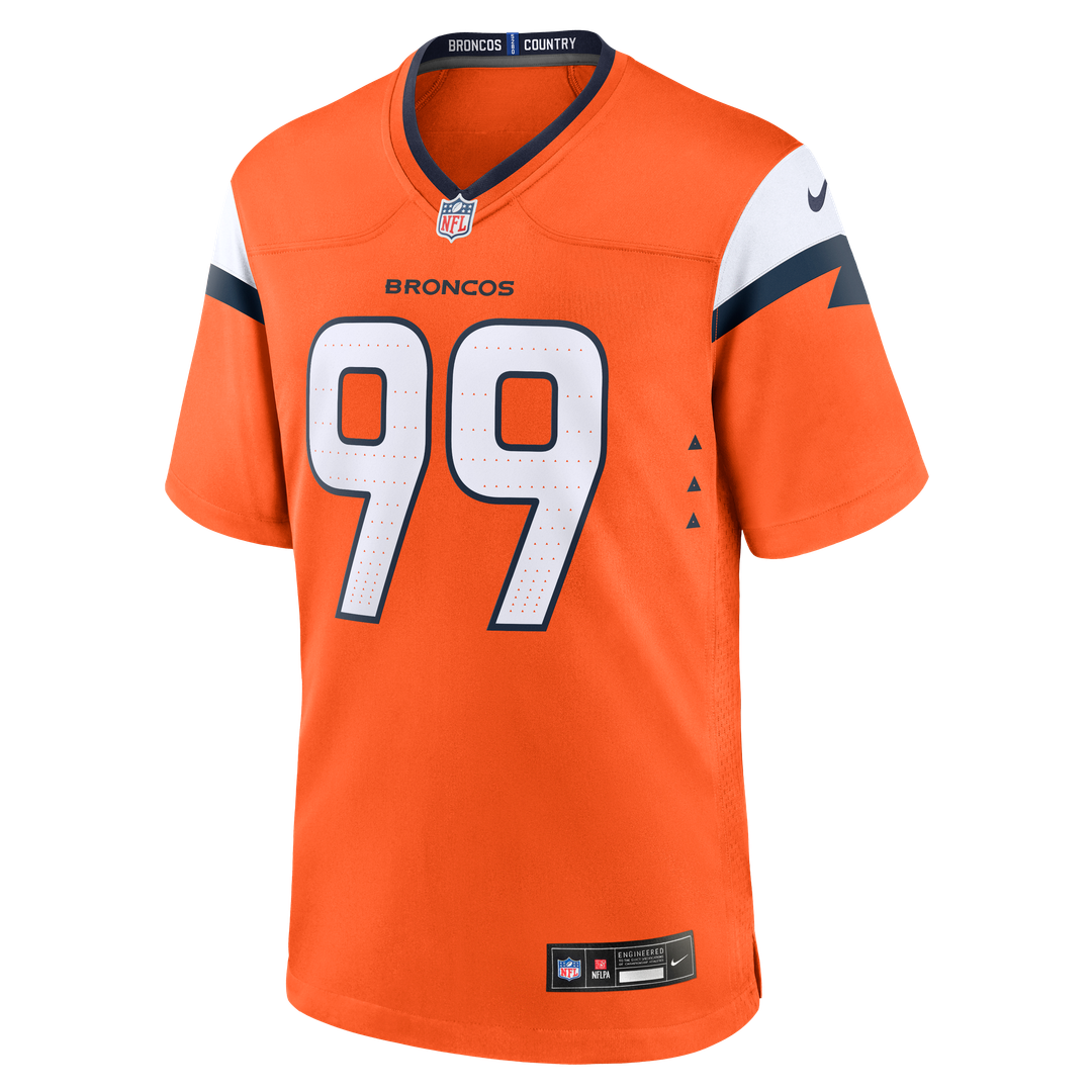 Zach Allen Denver Broncos Nike Orange Team Game Jersey