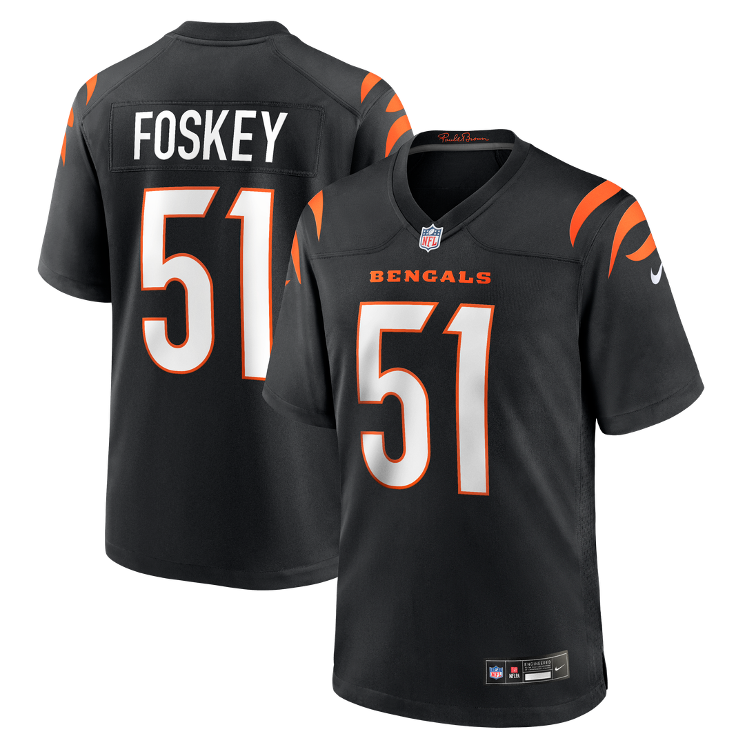 Isaiah Foskey Cincinnati Bengals Nike Black Team Game Jersey
