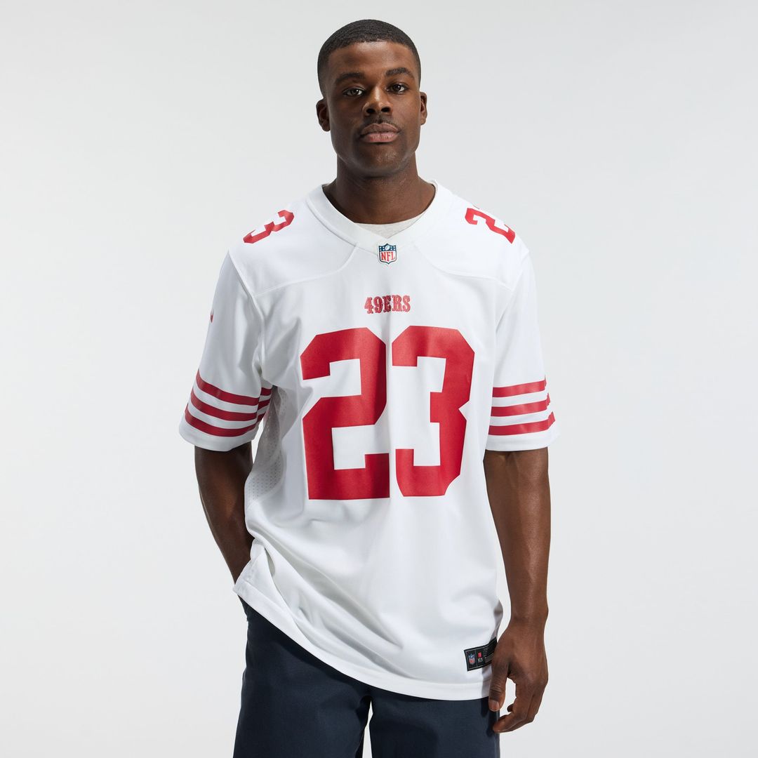 Christian McCaffrey San Francisco 49ers Nike White Game Player Jersey