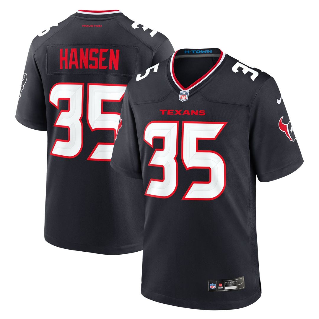 Jake Hansen Houston Texans Nike Navy Team Game Jersey