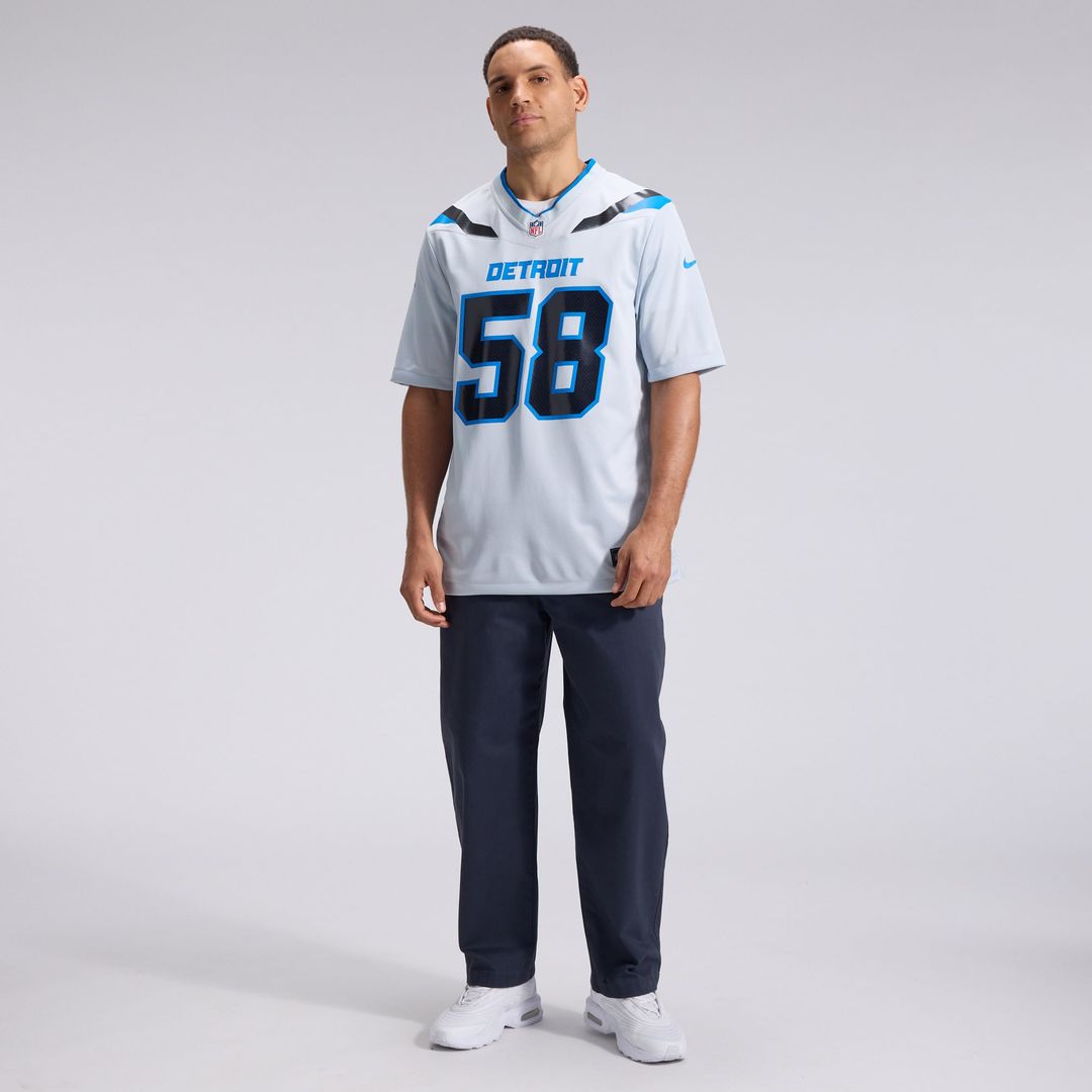 Penei Sewell Detroit Lions Nike Silver 2026 Rivalries Collection Game Jersey