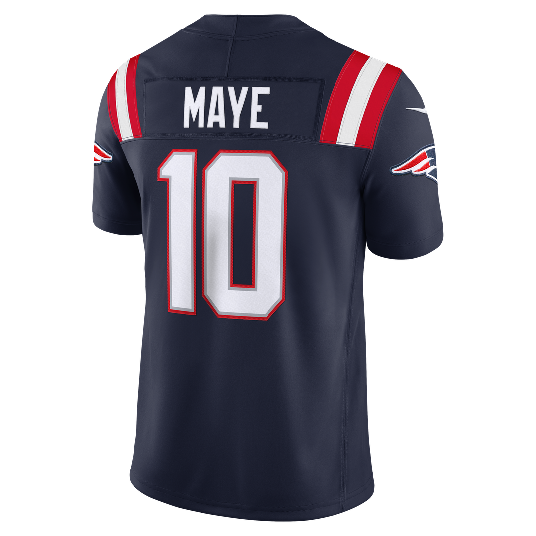 Drake Maye New England Patriots Nike Navy Team Vapor F.U.S.E. Stitched Limited Jersey