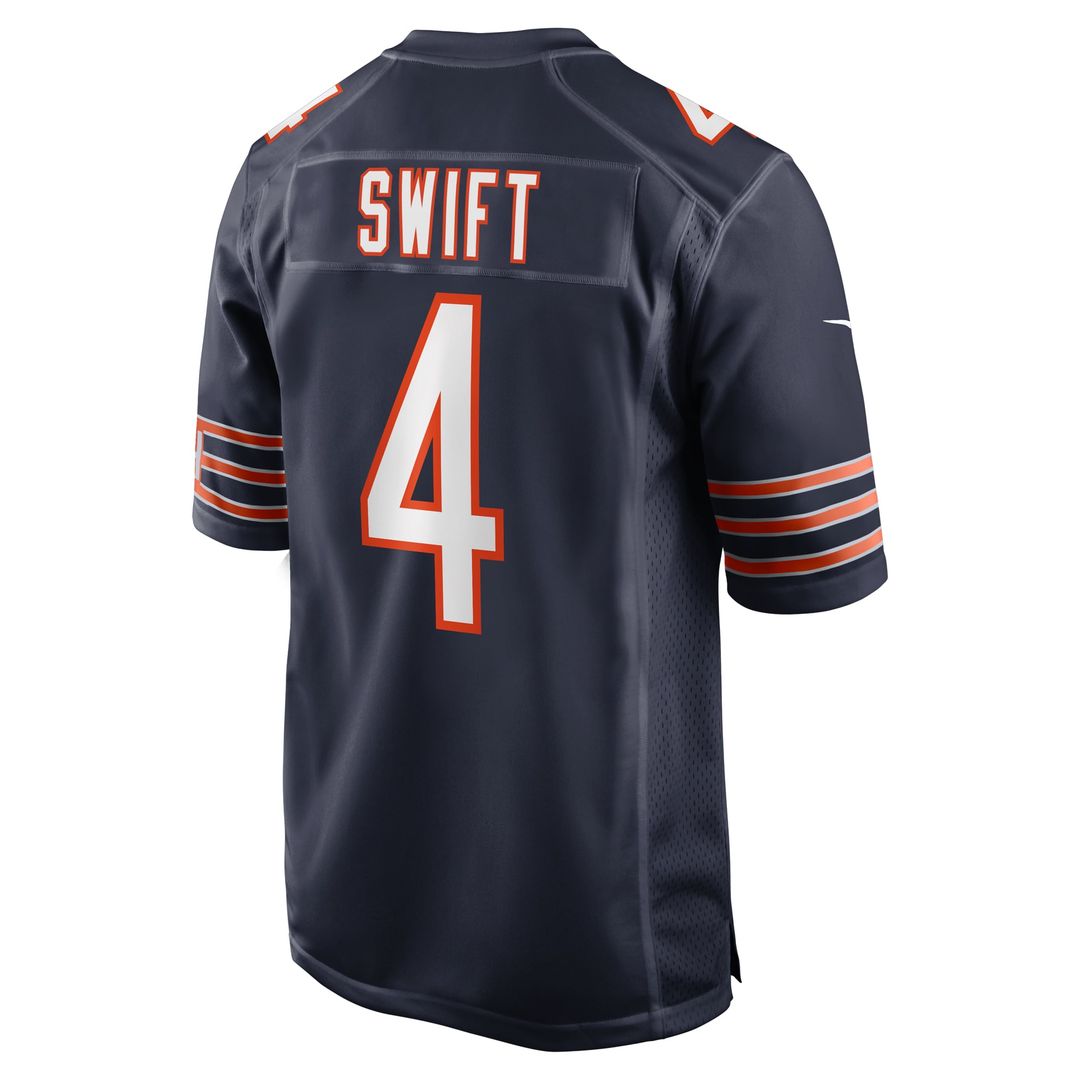 D'Andre Swift Chicago Bears Nike Navy Game Jersey