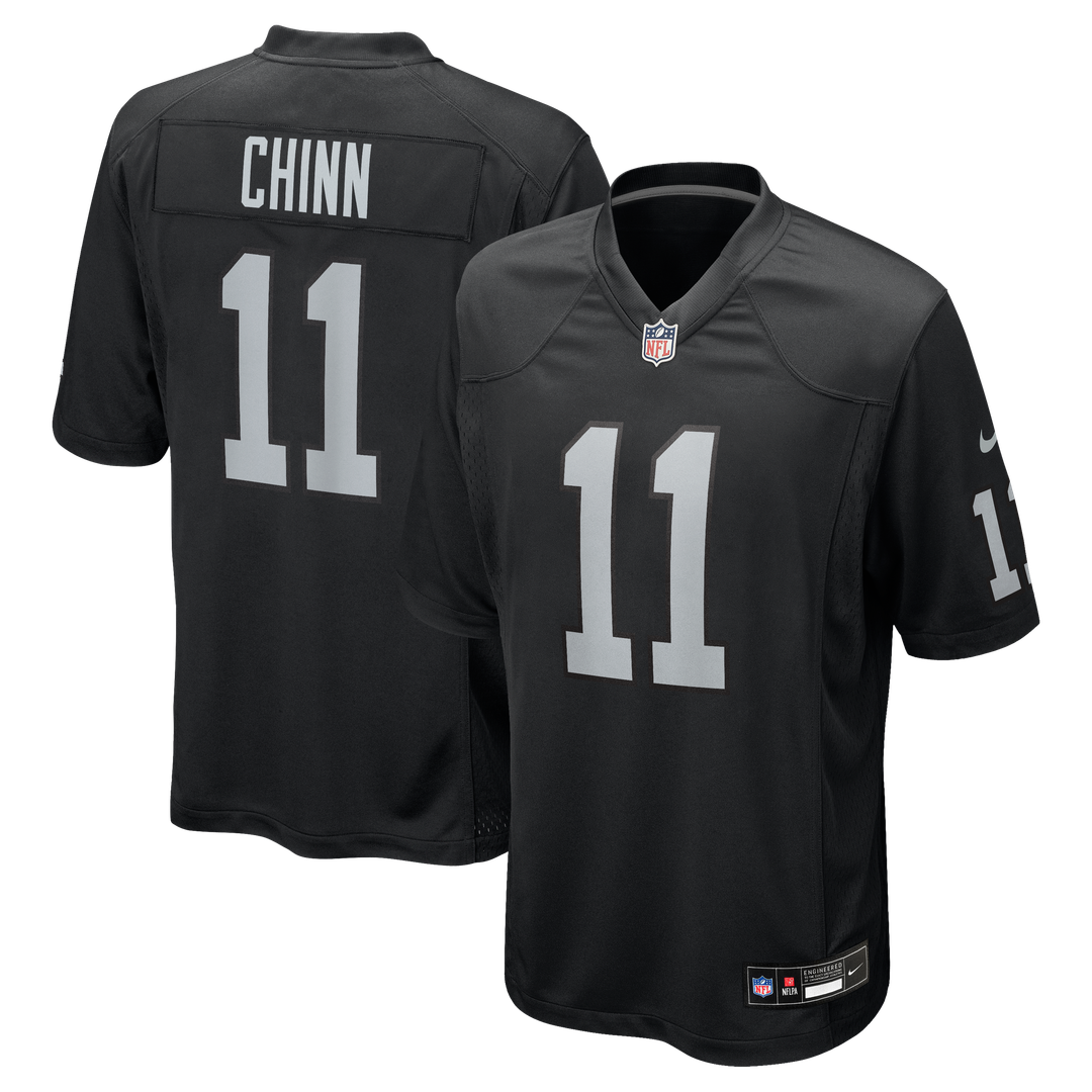 Jeremy Chinn Las Vegas Raiders Nike Black Team Game Jersey