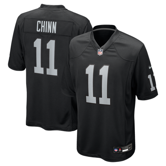 Jeremy Chinn Las Vegas Raiders Nike Black Team Game Jersey