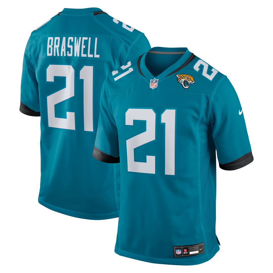 Christian Braswell Jacksonville Jaguars Nike Teal Team Game Jersey
