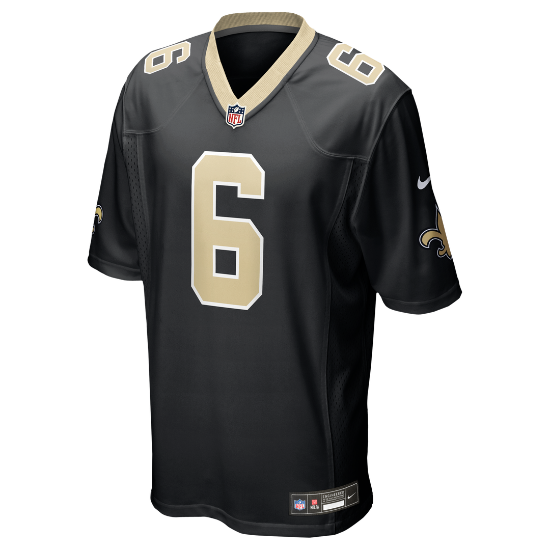 Tyler Shough New Orleans Saints Nike Black Game Jersey