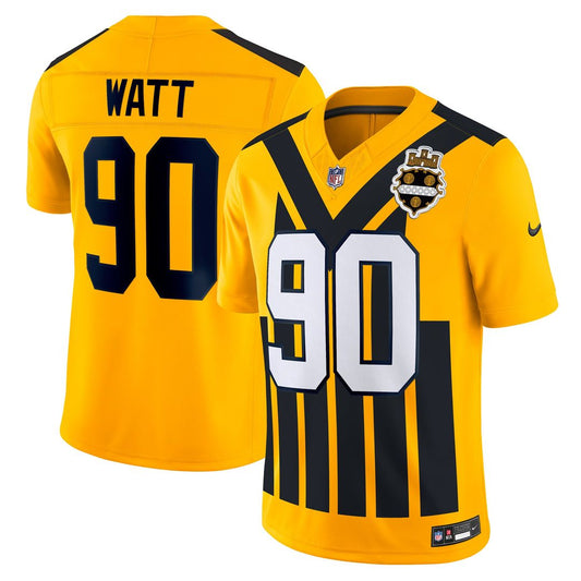 T.J. Watt Pittsburgh Steelers Nike Gold Alternate Vapor F.U.S.E. Limited Jersey