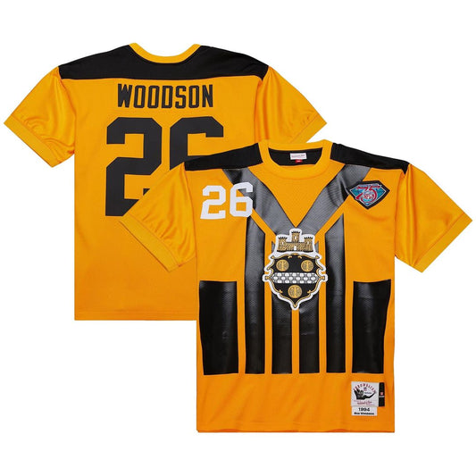 Rod Woodson Pittsburgh Steelers 1994 Mitchell & Ness Gold Authentic Throwback Retired Player Jersey
