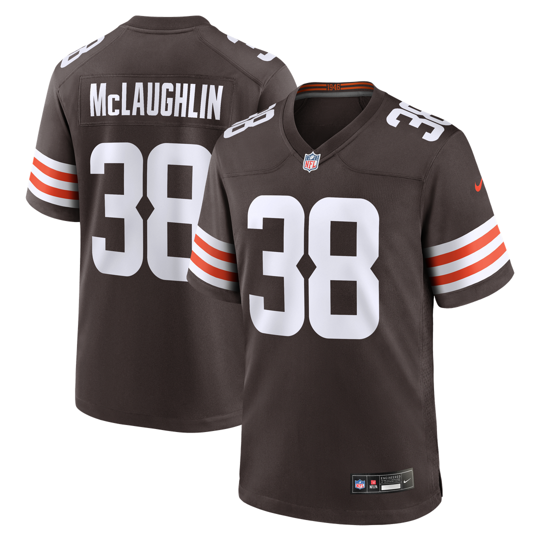 Jaleel McLaughlin Cleveland Browns Nike Brown Team Game Jersey