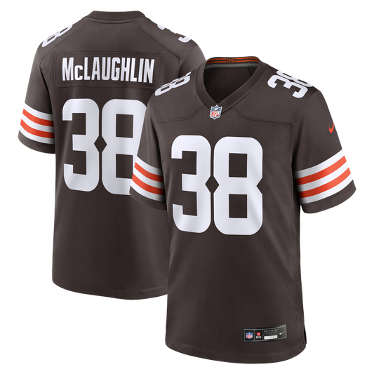 Jaleel McLaughlin Cleveland Browns Nike Brown Team Game Jersey