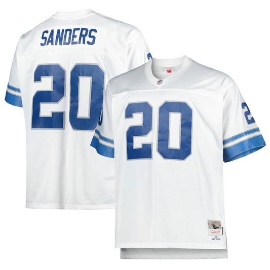 Barry Sanders Detroit Lions Mitchell & Ness White Big & Tall 1996 Retired Player Replica Jersey