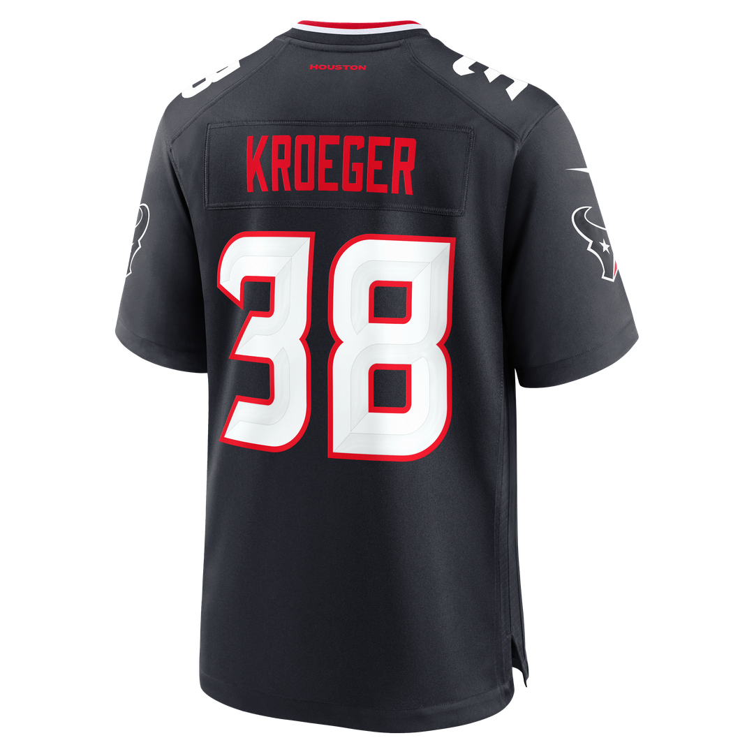 Kai Kroeger Houston Texans Nike Navy Team Game Jersey