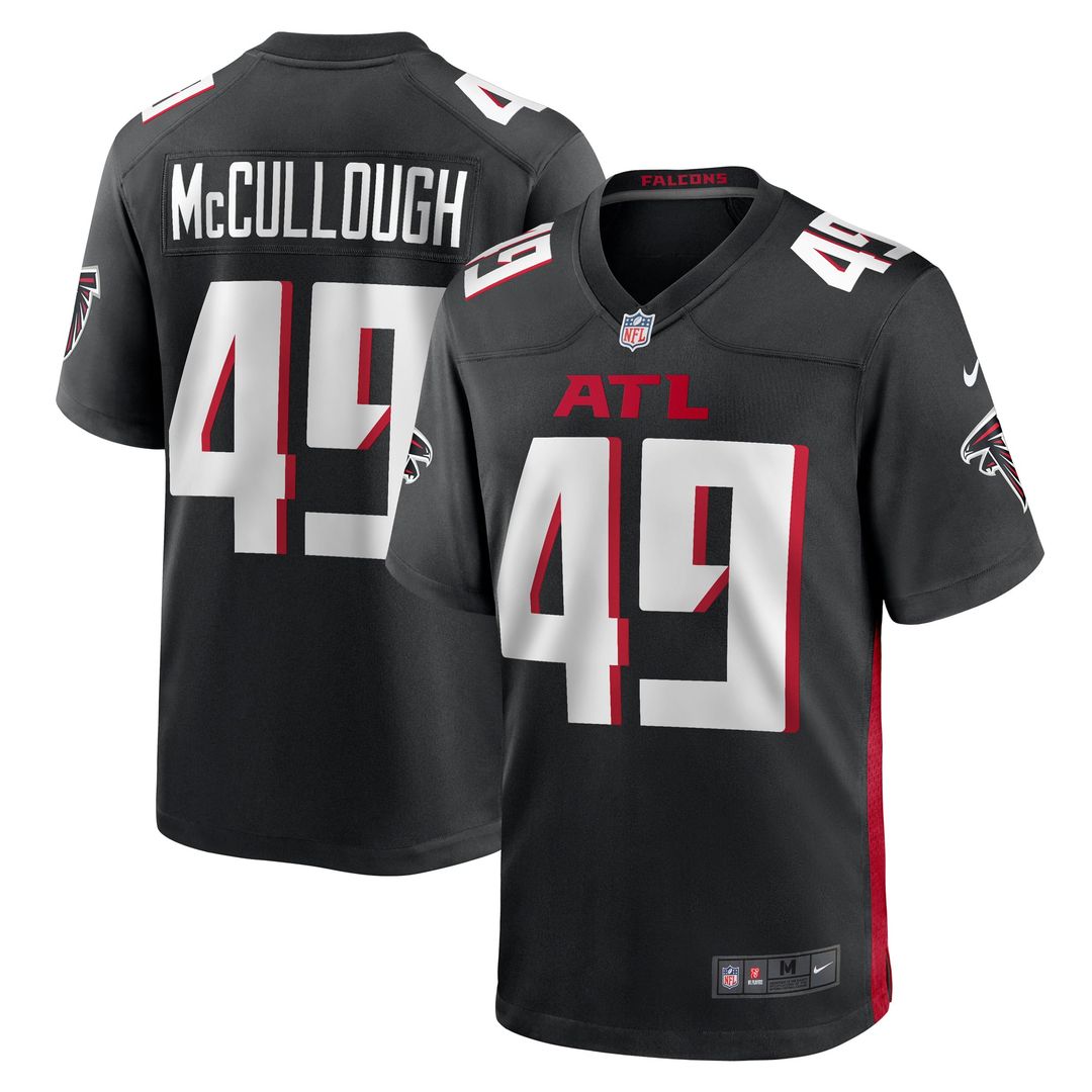 Liam McCullough Atlanta Falcons Nike Black Team Game Jersey