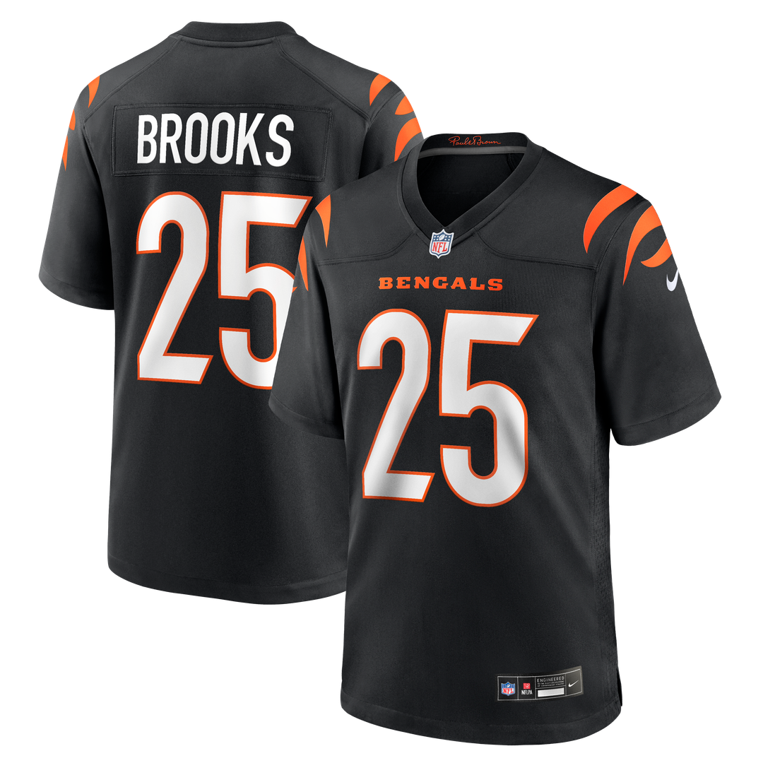 Tahj Brooks Cincinnati Bengals Nike Black Team Game Jersey