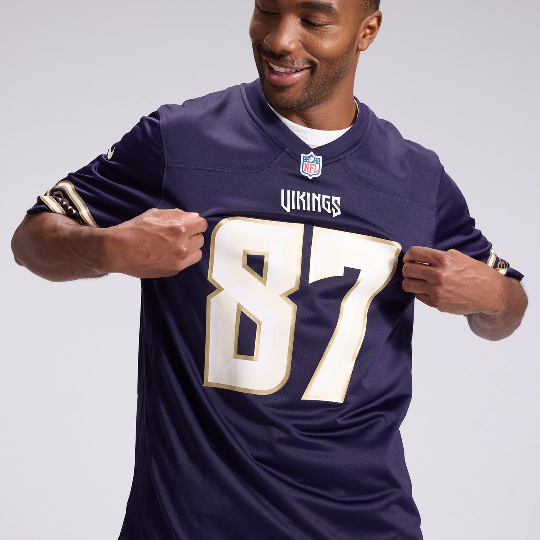 T.J. Hockenson Minnesota Vikings Nike Purple 2026 Rivalries Collection Game Jersey