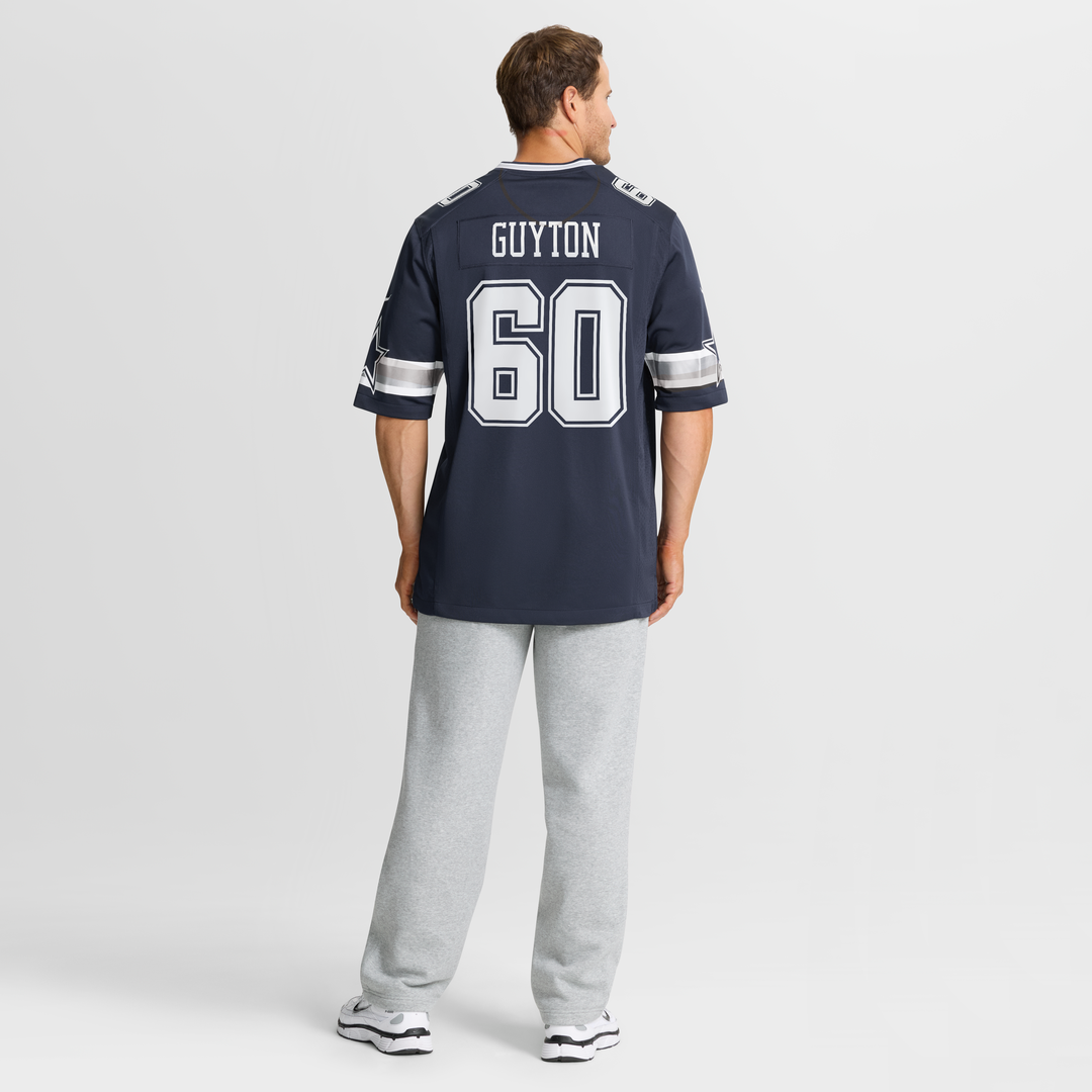 Tyler Guyton Dallas Cowboys Nike Navy Player Game Jersey