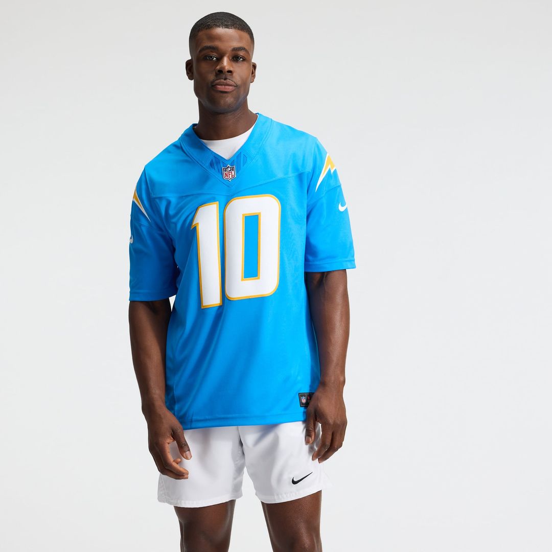 Justin Herbert Los Angeles Chargers Nike Powder Blue Team Vapor F.U.S.E. Stitched Limited Jersey