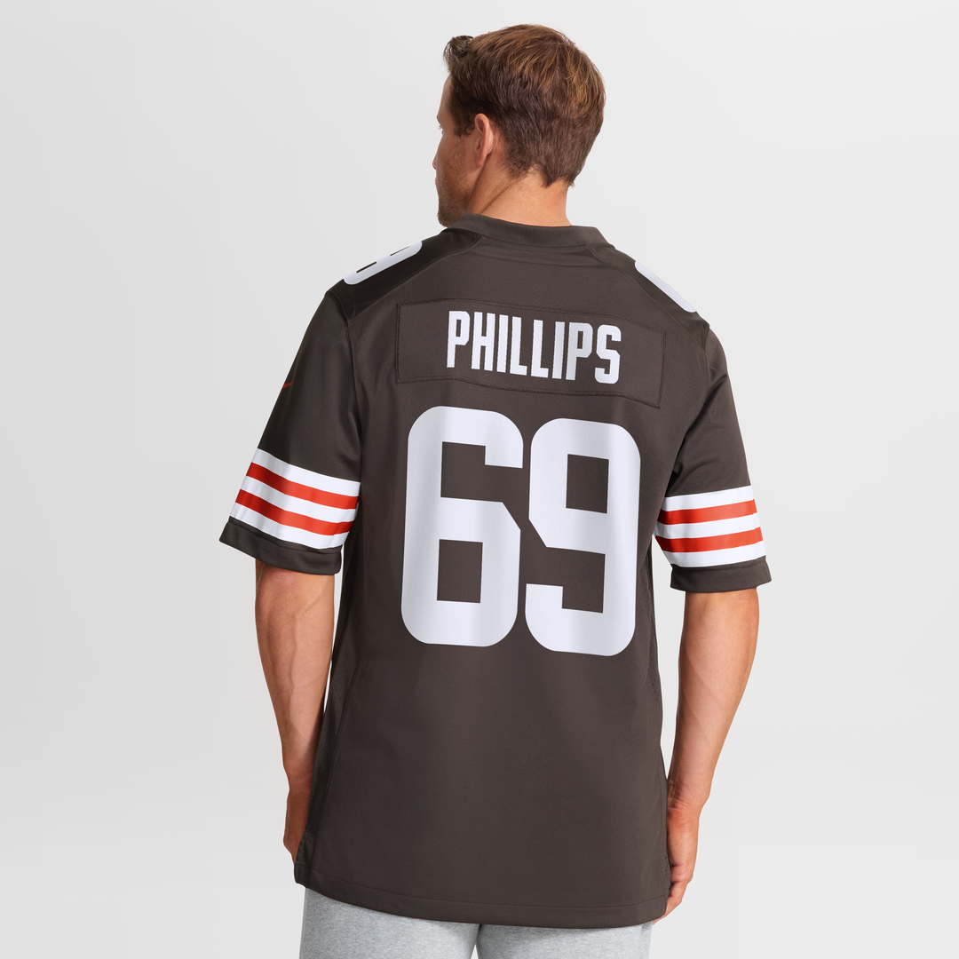 Tyre Phillips Cleveland Browns Nike Brown Team Game Jersey