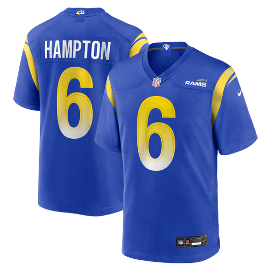 Nick Hampton Los Angeles Rams Nike Royal Team Game Jersey