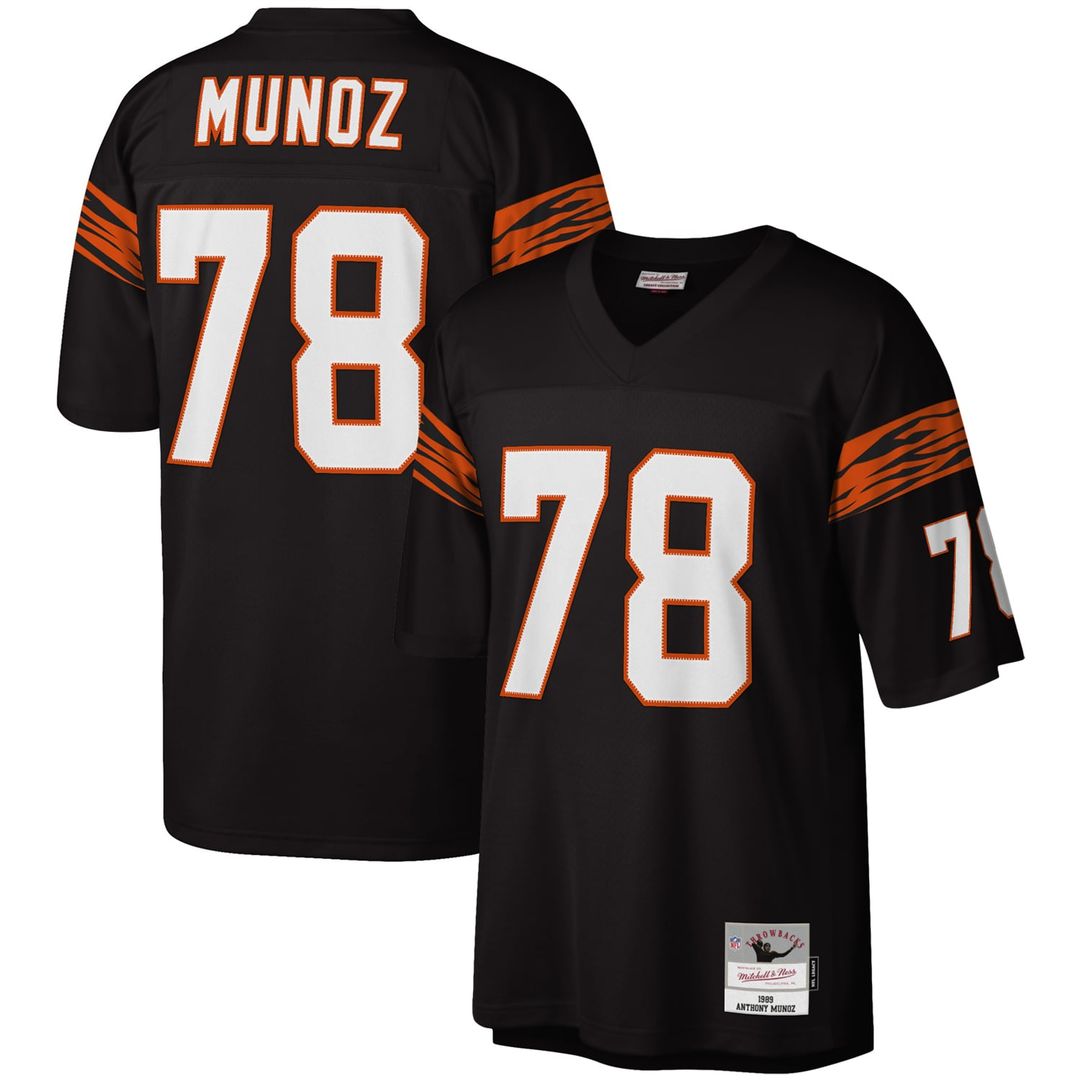 Anthony Muñoz Cincinnati Bengals Mitchell & Ness Black Legacy Replica Jersey