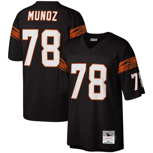 Anthony Muñoz Cincinnati Bengals Mitchell & Ness Black Legacy Replica Jersey