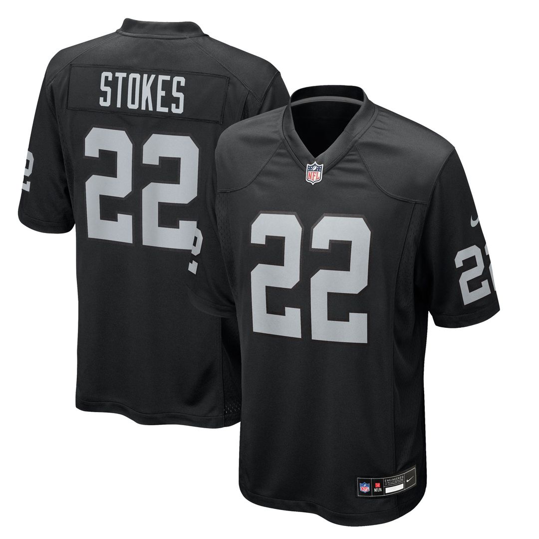 Eric Stokes Las Vegas Raiders Nike Black Team Game Jersey