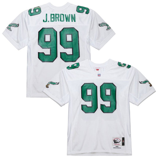 Jerome Brown Philadelphia Eagles Mitchell & Ness White 1991 Authentic Throwback Retired Player Jersey
